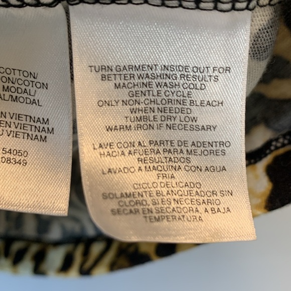 Jones New York Sport Leopard Print Cotton Blend Blouse Size S - Picture 4 of 11